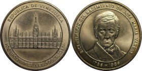 Weltmünzen und Medaillen, Venezuela. 100 Bolivares 1986, Silber. 0.9 OZ. Stempelglanz