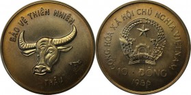 Weltmünzen und Medaillen, Vietnam. 10 Dong 1986. 5000 T. KM 15 . Stempelglanz