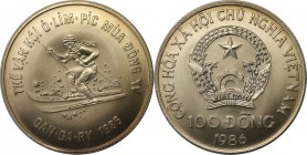 Weltmünzen und Medaillen, Vietnam. 100 Dong 1986, Silber. 0,19 OZ. 3700 T. KM 23. Stempelglanz