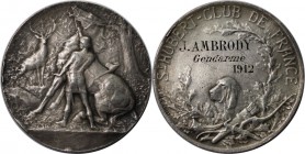 Medaillen und Jetons, Hundesport / Dog sports. "St Hubbert-Club de France". Medaille 1912, 36 mm. Silber. Vorzüglich