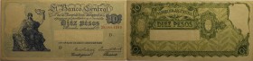 Banknoten, Argentinien / Argentina. 10 Pesos 1935. Serie D. Pick 253.a,c,D. III