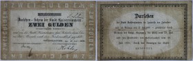 Banknoten, Deutschland / Germany. Allemagne. Kaiserslautern Stadt. Darlehenscheine. Billet. 2 Gulden 31.7.1870. N° 2824. 3 signatures manuscrites. Pic...