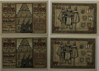 Banknoten, Deutschland / Germany. Notgeld, Hannover, Schüttorf. 2 x 50 Pfennig 1921. 2 Stück. Mehl 1202.1. I-II