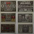 Banknoten, Deutschland / Germany. Notgeld, Herstelle Westfalen Gemeinde. 50 Pfennig, 1, 2 Mark 1921. 3 Stück. G/M 604-1. I