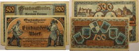 Banknoten, Deutschland / Germany. Notgeld Torgau ( Kreis). 100, 500 Mark 1922. Müller 4740.1,2. II-III