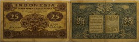 Banknoten, Indonesien / Indonesia. 25 Sen 1947. III