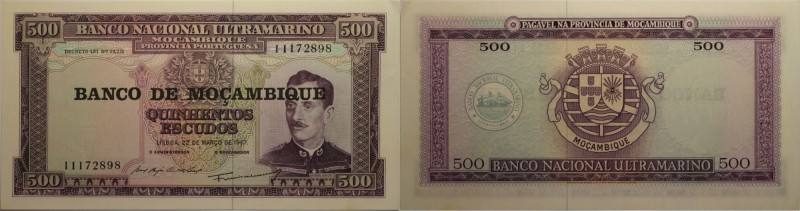 Banknoten, Mosambik / Mozambique. 500 Escudos 1967. P.110. I