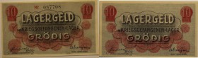 Banknoten, Österreich / Austria. LAGERGELD GRÖDIG bei SALZBURG. 10 Heller o. D. II