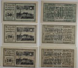 Banknoten, Österreich / Austria. Notgeld Gemeinde Genhart. 10 Heller, 20 Heller, 50 Heller 19.05.1920. 3 Stück. I-II