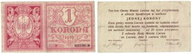 Banknoten, Polen / Poland. Lokale polnisch - russische Banknoten. Lviv. Stadtregierung. 1 Korona 1919. R-15745. F