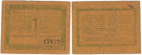 Banknoten, Polen / Poland. Lokale polnisch - russische Banknoten. Wilna. Wilenski Bank. 1 Marka 1920. R-21563. F+