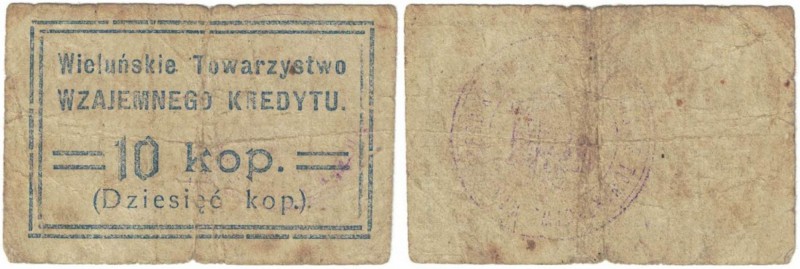 Banknoten, Polen / Poland. Lokale polnisch - russische Banknoten. Wielun. Gemein...