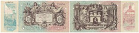 Banknoten, Polen / Poland. Lokale polnisch - russische Banknoten. Lviv. 100 Koron 1915. R-15743. Abgebrochen. XF