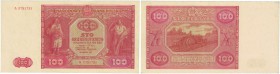 Banknoten, Polen / Poland. 100 Zlotych 1946. Ser. A. Pick:129. aUNC