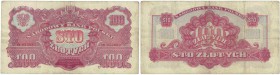 Banknoten, Polen / Poland. 100 Zlotych 1944. Pick: 116. F-VF