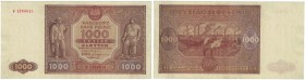 Banknoten, Polen / Poland. 1000 Zlotych 1946. Ser. P. Pick:122. XF