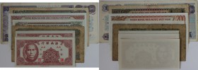 Banknoten, Lot . Vietnam 5 - 1000 Dong 1976-91, China - Taiwan 50 Yuan (1972), 2 x 2 Fen, 5 Fen (1942). 8 Stück. I, III-IV