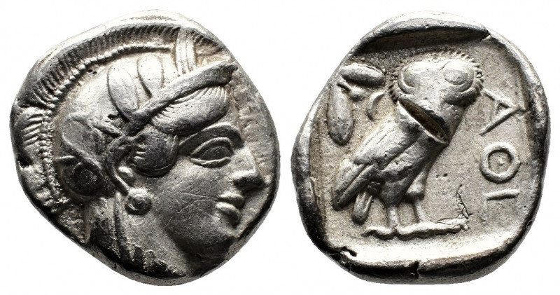 (Silver. 17.05 gr. 25 mm) ATTICA. Athens. Tetradrachm (Circa 454-404 BC). AR
He...