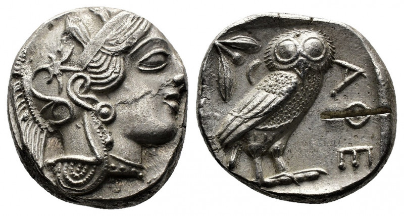 (Silver. 17.08 g. 23 mm) ATTICA. Athens. Tetradrachm (Circa 454-404 BC). AR
Hel...