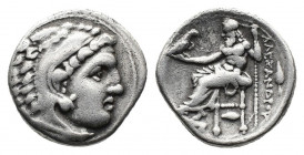 (Silver.4.18 g. 19mm) Kingdom of Macedon. Alexander III 'the Great' AR Drachm. circa 320-301 BC. 
Head of Herakles right, wearing lion skin headdress...