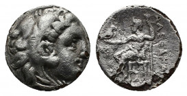(Silver. 2.90 g. 17mm) Kingdom of Macedon. Alexander III 'the Great' AR Drachm. circa 320-301 BC. 
Head of Herakles right, wearing lion skin headdres...