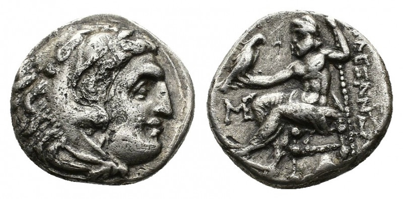 (Silver. 3.97g. 18mm) Kingdom of Macedon. Alexander III 'the Great' AR Drachm. c...