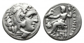 (Silver4.07g. 18mm) Kingdom of Macedon. Alexander III 'the Great' AR Drachm. circa 320-301 BC. 
Head of Herakles right, wearing lion skin headdress
...