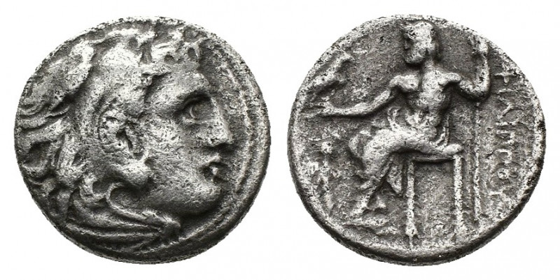 (Silver. 4.00 g. 18mm) Kingdom of Macedon. Alexander III 'the Great' AR Drachm. ...