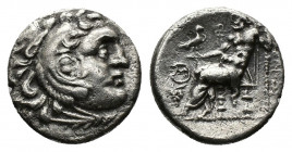 (Silver. 3.62 g. 18mm) Kingdom of Macedon. Alexander III 'the Great' AR Drachm. circa 320-301 BC. 
Head of Herakles right, wearing lion skin headdres...