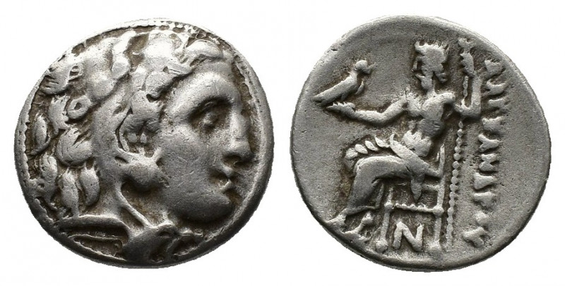 (Silver. 4.26 g. 18mm) Kingdom of Macedon. Alexander III 'the Great' AR Drachm. ...