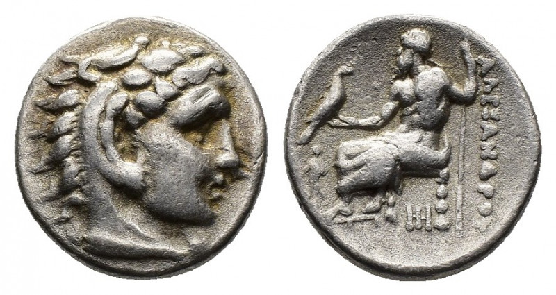 (Silver. 4.13g. 17mm) Kingdom of Macedon. Alexander III 'the Great' AR Drachm. c...