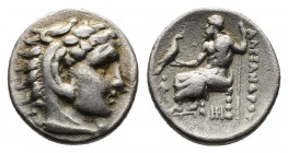 (Silver. 4.13g. 17mm) Kingdom of Macedon. Alexander III 'the Great' AR Drachm. circa 320-301 BC. 
Head of Herakles right, wearing lion skin headdress...