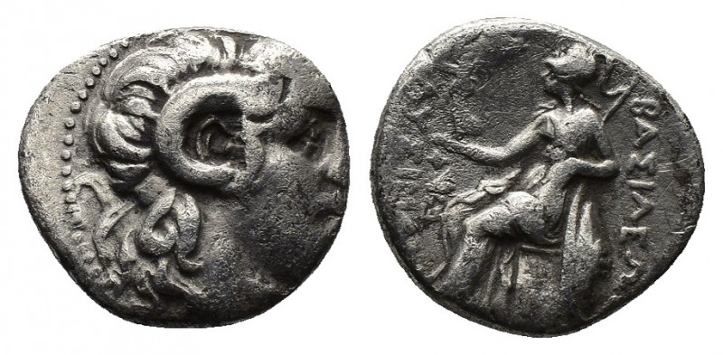 (Silver. 3.96g. 18mm) Kingdom of Thrace, Lysimachos AR Drachm. Ephesos, circa 29...