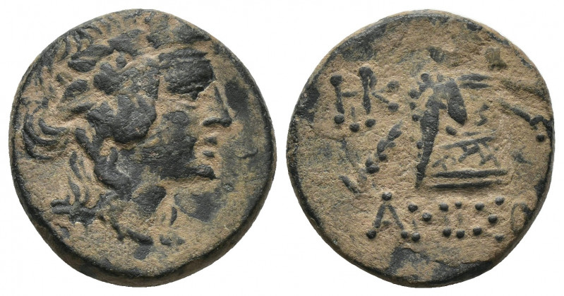 (Bronze. 7.74g. 22mm) Pontos, Amisos. Time of Mithradates VI Eupator circa 120-6...