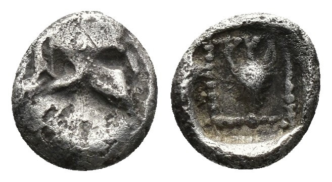 (Silver. 0.30g. 8mm) TROAS. Larissa or Neandria(?). 4th century BC. Hemiobol 
C...