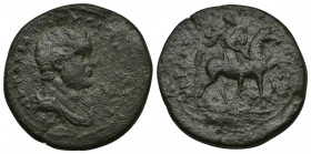 Asia Minor, unreaserched coin AE25 (Bronze, 7.92g, 25mm)
ΑΥΤΟΚΡΑΤ… - Radiate draped and cuirassed bust right
Rev: legend obscure - Emperor on horseb...