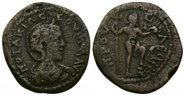 BITHYNIA, Prusa ad Olympum AE25 (Bronze, 6.36g, 25mm) Philip I (244-249) & Otacilia Severa (Augusta)
Obv: Μ ΟΤΑΚΙΛ ϹƐΟΥΗΡΑ ΑΥ - diademed and draped b...