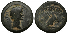 PHRYGIA, Amorium AE22 (Bronze, 6.09g, 22mm) Augustus (27 BC-14 AD) Alexandros Kallippou, magistrate. 
Obv: CЄBACTOC - Bare head right; lituus to righ...