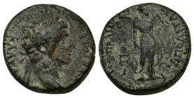 PHRYGIA, Hierapolis AE19 (Bronze, 5.69g, 19mm) Claudius (41-54) Magistrate: M. Suillios Antiochos (grammateus) 
Obv: ΚΛΑΥΔΙΟΣ ΚΑΙΣΑΡ; laureate head o...