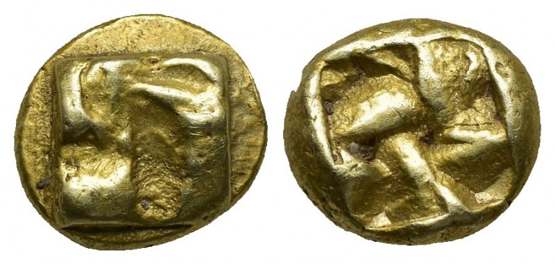 (Gold/Electrum. 2.65g.11mm) Ionia, Uncertain Mint EL Hekte (1/6 Stater). Circa 5...