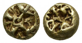 (Gold/Electrum. 1.17g. 8mm) Ionia, uncertain mint EL Hemihekte - 1/12 Stater. Circa 600-550 BC. 
Milesian standard. 
Figural type. Uncertain design ...