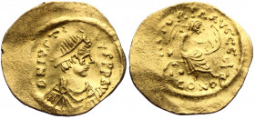 (Gold. 2.22g. 19mm) Anastasius I, 491-518. Semissis Constantinople, 507-518. 
DN ANASTA-SIVS PP AVC Diademed, draped and cuirassed bust of Anastasius...
