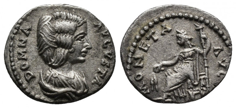 Julia Domna (Augusta, 193-217) AR Denarius (Silver, 2.66g, 18mm) Emesa (or Hims)...