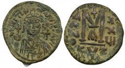 JUSTINIAN I (527-565) AE Follis (Bronze, 16.62g, 34mm) Cyzicus, Dated RY 26 (552/3).
Obv: D N IVSTINIANVS P P AVG - Helmeted and cuirassed bust facin...