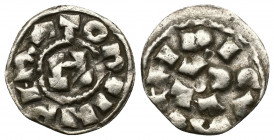 ITALY, Lucca. Henry III-V (1039-1125) AR denaro (Silver, 0.78g, 16mm) 
Obv: + IИPERATOR - monogram of Otto 
Rev: + EИRICVS, LVCA - around central pe...