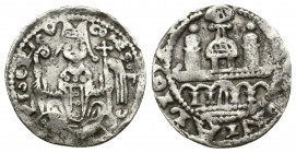 (Silver, 1.42g, 17mm)GERMANY. Archdiocese Cologne. Philipp von Heinsberg (1167-1191). Denar (no date).
Philip enthroned, holding crozier and book.
R...