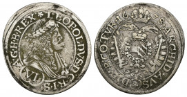 Austria 1678 Leopold I AR 6 Kreuzers (Silver, 3.01g, 26mm)
Obv: LEOPOLDVS.D.G.R.I.S (VI) A.G.H.B.REX - Laureate portrait facing right of Leopold I, a...