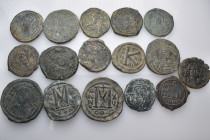 16 Byzantine bronze coins (Bronze, 250.00g)