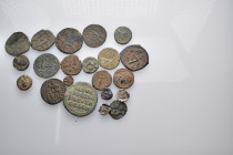 21 ancient coins (17 Bronze, 4 silver, total weight: 64.37g)