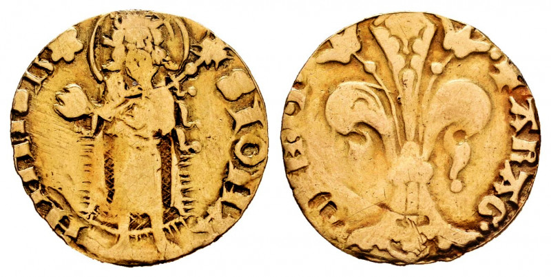 The Crown of Aragon. Pedro III (1336-1387). 1/2 florin. Barcelona. (Cru-205). Au...